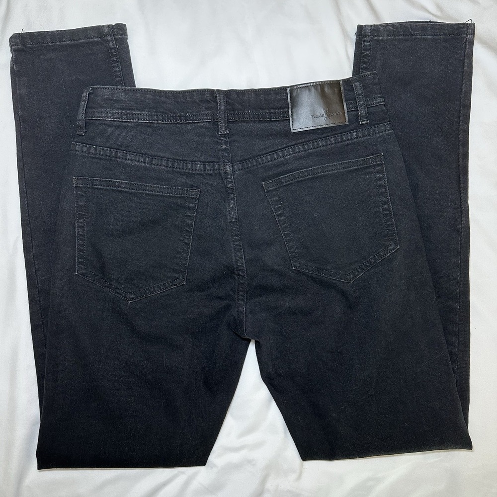 Tailor Vintage Men's 32x32 Black Denim Jeans Connecticut Bristol Skinny Fit - Picture 8 of 12